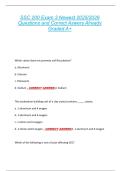 SSC 200 Exam 3 Newest 2025&sol;2026  Questions and Correct Aswers Already  Graded A&plus; 
