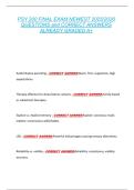PSY 200 FINAL EXAM NEWEST 2025&sol;2026  QUESTIONS and CORRECT ANSWERS  ALREADY GRADED A&plus;PSY 200 FINAL EXAM NEWEST 2025&sol;2026  QUESTIONS and CORRECT ANSWERS  ALREADY GRADED A&plus;