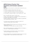 AEPA History Practice Test Questions and Answers Updated 2026 