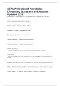 AEPA Professional Knowledge Elementary Questions and Answers Updated 2026