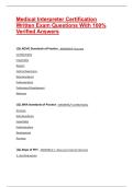 Medical Interpreter Certification Written Exam Questions With 100&percnt; Verified Answers