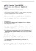 AEPA Practice Test &sol;&sol; SPED Questions and Answer  Updated 2028