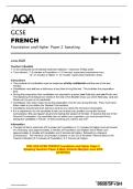 2025 AQA GCSE FRENCH Foundation and Higher Paper 2  Speaking Question Paper & Mark Scheme &lpar;Merged&rpar; June 2025  &lbrack;VERIFIED&rsqb;
