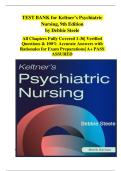 Test Bank for Psychiatric Nursing by Keltner & Steele&comma; 9th Edition &vert; All Chapters Included &lpar;Ch&period; 1-36&rpar; &vert; Graded A&plus;