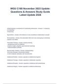 WGU C168 November 2023 Update&colon; Questions & Answers Study Guide Latest Update 2026