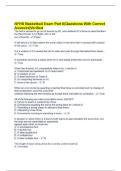 NFHS Basketball Exam Part II&vert;Questions With Correct Answers&vert;Verified