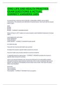 OHIO LIFE AND HEALTH PRACTICE EXAM QUESTIONS & ACTUAL CORRECT ANSWERS 100&percnt;