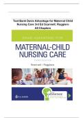 TEST BANK Davis Advantage for Maternal Child Nursing Care 3rd Ed by Meredith Scannell
