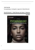 Test Bank for Psychopathology&colon; An Integrative Approach to Mental Disorders&comma; 9th Edition By Barlow&comma; Durand&comma; and Hofmann Chapter 1-16