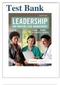 TEST BANK Leadership and Nursing Care Management &lpar;7TH&rpar; by Diane Huber&semi; M&period; Lindell Joseph&vert; Chapter 1-26 LATEST VERSION