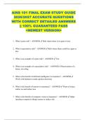 AINS 101 FINAL EXAM STUDY GUIDE  2026&sol;2027 ACCURATE QUESTIONS  WITH CORRECT DETAILED ANSWERS  &vert;&vert; 100&percnt; GUARANTEED PASS   <NEWEST VERSION> 