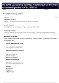 PN 3003 Variations &lpar;Mental Health&rpar; questions well answered graded A&plus; 2025&sol;2026