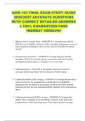 AINS 103 FINAL EXAM STUDY GUIDE  2026&sol;2027 ACCURATE QUESTIONS  WITH CORRECT DETAILED ANSWERS  &vert;&vert; 100&percnt; GUARANTEED PASS   <NEWEST VERSION> 