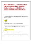 NRNP 6568 Week 5 &ndash; Knowledge Check  Exam Test Questions and Answers &ndash; Walden University &ndash; 2025&sol;2026 &ndash; A&plus;  Graded and 100&percnt; Verified Pass Score