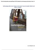 Anthropology What Does It Mean to Be Human&quest; Second Canadian Edition by Robert H&period; Lavenda