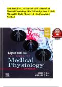 Test Bank For Guyton and Hall Textbook of Medical Physiology 14th Edition by John E&period; Hall&semi; Michael E&period; Hall&comma; Chapters 1 &ndash; 86 Complete &vert; Verified&period;