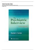 Test Bank for The Psychiatric Interview 4th Edition by Daniel J&period; Carlat &mdash; Complete Guide Verified 100&percnt;