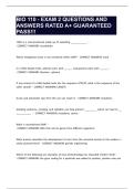 BIO 110 - EXAM 2 QUESTIONS AND ANSWERS RATED A&plus; GUARANTEED PASS&excl;&excl;&excl;