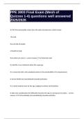 PPE 3003 Final Exam &lpar;Mesh of Quizzes 1-4&rpar; questions well answered 2025&sol;2026
