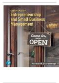 TEST BANK FOR Essentials of Entrepreneurship and Small Business Management 10th Edition Norman M Scarborough ISBN&colon; 9780138340421 COMPLETE GUIDE ALL CHAPTERS COVERED 100&percnt; VERIFIED A&plus; GRADE ASSURED&excl;&excl;&excl;&excl;&excl;NEW LATEST UPDATE&excl;&excl;&excl;&excl;&excl;