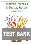 TEST BANK FOR Nutrition Essentials for Nursing Practice&comma; Ninth&comma; North American Edition by Susan Dudek ISBN&colon;978-1975161125 COMPLETE GUIDE ALL CHAPTERS COVERED 100&percnt; VERIFIED A&plus; GRADE ASSURED&excl;&excl;&excl;&excl;&excl;NEW LATEST UPDATE&excl;&excl;&excl;&excl;&excl;