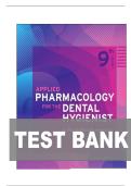 TEST BANK FOR Applied Pharmacology for the Dental Hygienist 9th Edition by Elena Bablenis Haveles ISBN&colon;978-0323798631 COMPLETE GUIDE ALL CHAPTERS COVERED 100&percnt; VERIFIED A&plus; GRADE ASSURED&excl;&excl;&excl;&excl;&excl;NEW LATEST UPDATE&excl;&excl;&excl;&excl;&excl;