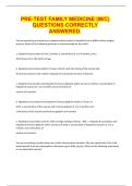 PRE-TEST FAMILY MEDICINE &lpar;M-C&rpar; QUESTIONS CORRECTLY ANSWERED&period;