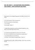 SOC 100&colon; EXAM 1 &vert; 100 QUESTIONS AND ANSWERS &vert; 2026 UPDATE &vert; WITH COMPLETE SOLUTION&excl;&excl;