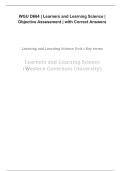 WGU D664 &ndash; Learners and Learning Science &ndash; Objective Assessment with Correct Answers 2026&sol;2027