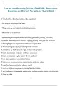 WGU D664 &ndash; Learners and Learning Science Assessment Questions and Correct Answers &lpar;A&plus; Guaranteed&rpar; 2026&sol;2027