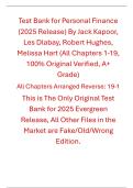 Test Bank Personal Finance &lpar;2025 Release&rpar; 15th Edition By Jack Kapoor&comma; Les Dlabay&comma; Robert Hughes&comma; Melissa Hart