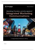 TEST BANK FOR Advertising&comma; Promotion&comma; and other aspects of Integrated Marketing Communications 11th Edition by J&period; Craig Andrews&comma; Terence Shimp ISBN&colon;978-0357983973 COMPLETE GUIDE 100&percnt; VERIFIED A&plus; GRADE ASSURED&excl;&excl;&excl;&excl;&excl;NEW LATEST UPDATE&excl;&excl;&excl;&excl;&excl;