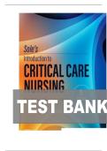TEST BANK FOR Sole&rsquo;s Introduction to Critical Care Nursing&comma; 9th Edition by Mary Beth Flynn Makic&comma; Lauren T Morata ISBN&colon;978-0443110368 COMPLETE GUIDE WITH RATIONALES 100&percnt; VERIFIED A&plus; GRADE ASSURED&excl;&excl;&excl;&excl;&excl;NEW LATEST UPDATE&excl;&excl;&excl;&excl;&excl;&excl;