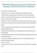 WGU D664 &ndash; Objective Assessment Exam&colon; Actual Questions and Revised Answers &ndash; Graded A&plus; 2026&sol;2027