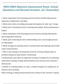 WGU D664 Western Governors University 2026&sol;2027 &ndash; Objective Assessment Exam Actual Questions with Revised Answers