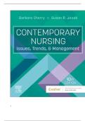 TEST BANK FOR Contemporary Nursing&colon; Issues&comma; Trends&comma; and Management 10th Edition by Barbara Cherry&comma; Susan R&period; Jacob ISBN&colon; 978-0443123566 COMPLETE GUIDE ALL CHAPTERS COVERED WITH RATIONALES 100&percnt; VERIFIED A&plus; GRADE ASSURED&excl;&excl;&excl;&excl;&excl;NEW LATEST UPDATE&excl;&excl;&excl;&excl;&excl;