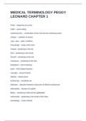 MEDICAL TERMINOLOGY PEGGY LEONARD CHAPTER 1