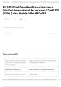 PN 2005 Final Exam Questions and Answers &lpar;Verified Answers&rpar; Most Recent exam COMPLETE &lpar;2026&rpar; &lpar;Latest Update 2026&rpar; UPDATE&excl;&excl;