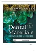 TEST BANK FOR Dental Materials&colon; Foundations and Applications 11th Edition by John M&period; Powers&comma; John C&period; Wataha ISBN&colon; 978-0323316378 COMPLETE GUIDE ALL CHAPTERS COVERED 100&percnt; VERIFIED A&plus; GRADE ASSURED&excl;&excl;&excl;&excl;&excl;NEW LATEST UPDATE&excl;&excl;&excl;&excl;&excl;