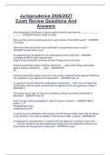 Jurisprudence 2026&sol;2027  Exam Review Questions And  Answers 