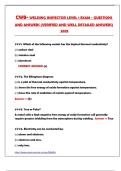 CWB- WELDING INSPECTOR LEVEL 1 EXAM - QUESTIONS AND ANSWERS &lpar;VERIFIED AND WELL DETAILED ANSWERS&rpar;  2025