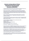 Actual Jurisprudence Exam  Questions And Accurate  Answers 2026&sol;2027 