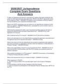 2026&sol;2027 Jurisprudence  Complete Exam Questions  And Answers 