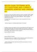 NR326 EXAM TESTBANK 255 QUESTIONS AND CORRECT ANSWERS VERIFIED AND GRADED A&plus;