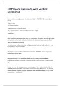 NRP Exam Questions with Verified Solutions