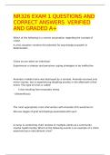 NR326 EXAM TESTBANK 100 PLUS QUESTIONS AND CORRECT ANSWERS VERIFIED AND GRADED A&plus;