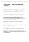 NRP Lesson 3 Exam Questions and Answers