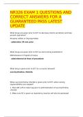 NR326 EXAM TESTBANK QUESTIONS AND CORRECT ANSWERS LATEST GUIDE