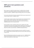 NRP part 2 test questions and answers