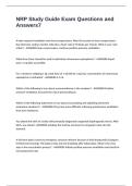 NRP Study Guide Exam Questions and Answers